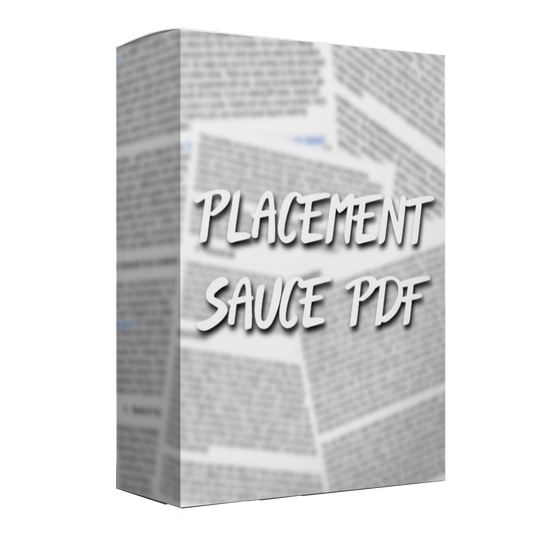 💿PLACEMENT SAUCE 2024 - PDF